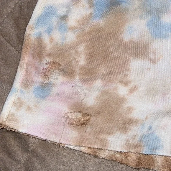 n:philanthropy Tie Dye Distressed Lounge Shorts - Picture 2 of 8